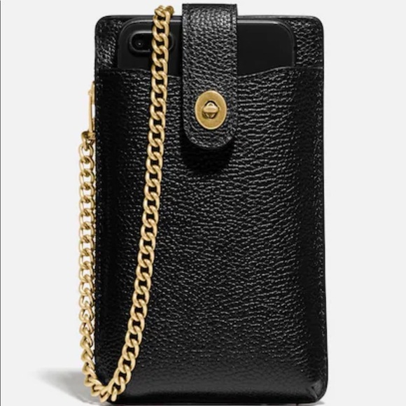 Coach Chain Phone Crossbody in Black - Turnlock broken - Picture 3 of 9